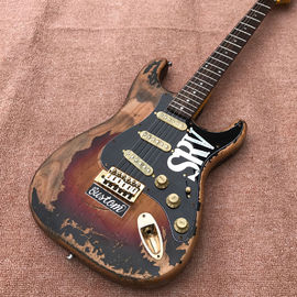 Chine Nouvelle guitare électrique de haute qualité ST, guitare électrique SRV artisanale, Vintage Sunburst fournisseur