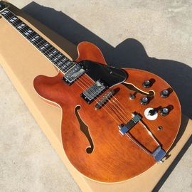 Chine Matt Brown couleur ES335 Jazz Guitare électrique, haute qualité Corps creux archtop 335 Jazz Guitare,5 commutateur fournisseur