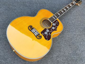 Chine La guitare acoustique de l'érable G200vs de flamme de tigre/usine nouveaux 43 avancent la guitare petit à petit G200 acoustique classique jaune fournisseur