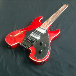 Chine Une nouvelle guitare électrique sans tête de haute qualité avec tigre rayé en rouge fournisseur