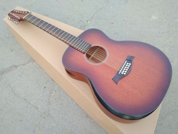 Chine AAAA tous Solid 12 cordes personnaliser la guitare 12 cordes OM tout massif bois d'acajou guitare électrique acoustique fournisseur