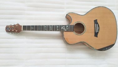 Chine AAAA tout style de carrosserie en coupe solide guitare à 14 frettes importée en bois reposant le bras guitare électrique acoustique fournisseur