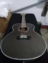 Chine 43&quot; AAAAA tout en bois massif SJ200 style jumbo noir satin guitare acoustique électrique fournisseur