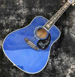 Chine Rideau d'eau Maple Abalone Ébène Tableau bleu Épine solide 41 pouces D45d Style Guitare acoustique fournisseur
