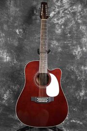 Chine Grand 12 cordes 41' Guitare électrique acoustique Épinette solide avec Fishman 101 EQ Chrome Hardware Vin Couleur rouge fournisseur