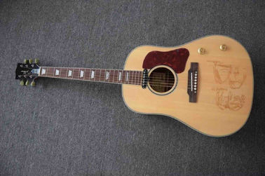 Chine Boutique personnalisée John Lennon J160e Guitare acoustique naturelle avec logo personnalisé sur la tête est disponible frais de port gratuits fournisseur