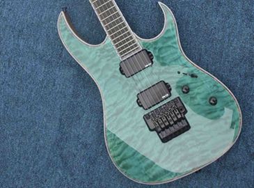 Chine Fabrique personnalisée Corps de guitare électrique vert matériel noir corps d' acajou cou de bois de rose arrière bordure latéral fournisseur
