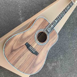 Chine Véritable Abalone Inlay 41 pouces Koa Bois Corps rond Guitare acoustique classique Livraison gratuite fournisseur