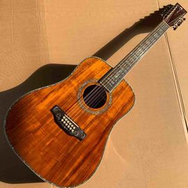 Chine 41&quot; KOA Bois 12 cordes D45K Corps Abalone Inlay Ébène Fingerboard Guitare électrique acoustique fournisseur