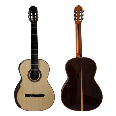 Chine Yulong Guo artisanale double haut de guitare classique modèle de la chambre de la corde échelle 650mm solide espagnol de cèdre cou double haut par fournisseur