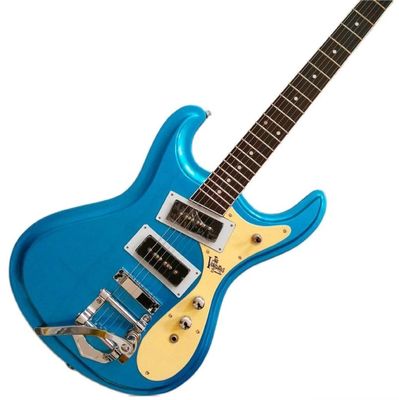 Chine Guitare personnalisée JR The Ventures Modèle de guitare électrique métallique en bleu fournisseur