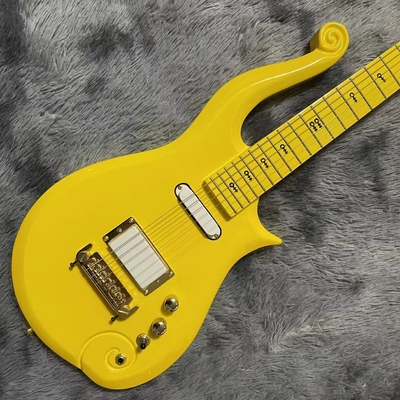 Chine Guitare électrique personnalisée Maple Fingerboard Cou d'acajou Corps Prince Cloud avec couleur jaune fournisseur