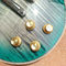 Nouvelle guitare électrique de haute qualité sur mesure LP, Green&amp;blue Flame Maple Top Rosewood fingerboard guitare électrique, gratuit fournisseur