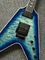 2017 couleurs personnalisées couleurs extraterrestres volant V guitare livraison gratuite couleur blueburst ébène fretboard volant V guitare électrique fournisseur