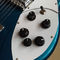 2018 Meilleure basse de haute qualité 12 cordes Corps creux Guitare basse électrique en bleu métallique, matériel Chrome fournisseur