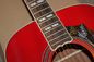 Fabrique sur mesure 41''Hummingbird 20 frettes coin arrondi cerisier éruption solaire folk guitare acoustique fournisseur