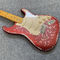 Guitare électrique de haute qualité Relic Retro Strat Guitare électrique avec couleur fleur rose livraison gratuite fournisseur