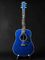 Guitare personnalisée OEM 41 pouces épice massif couvert bleu d'érable couleur D style guitare acoustique artisanale fournisseur
