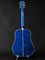 Guitare personnalisée OEM 41 pouces épice massif couvert bleu d'érable couleur D style guitare acoustique artisanale fournisseur