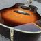 Véritable Abalone incrustés Sunburst Solid sapin haut 41 pouces style D Guitare acoustique avec le tableau d'abécédaire fournisseur