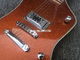 Guitare électrique de haute qualité avec peinture métallique orange dorée sur toutes les pièces avant et arrière, y compris le fretboard Single fournisseur