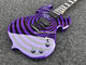 Guitare électrique de haute qualité en forme de cercle de peinture violette en placage noir en bois de rose fournisseur