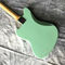 Guitare électrique de qualité personnalisée en vert clair avec matériel blanc fournisseur