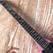 Guitare électrique personnalisée 2020 Nouveau système Vibrato Forme de logo personnalisable rose et métallique argent fournisseur