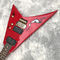 Guitare électrique personnalisée en rouge Nouveau Double Shake Imprimé Oeil d'oiseau Or Hardware Logo personnalisable fournisseur