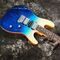 Guitare électrique personnalisée flammeuse 2021 en couleur bleue fournisseur