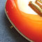 Guitare électrique personnalisée en mahogany solide en cherryburst et avec matériel en or fournisseur