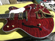 Guitare électrique à corps creux double F Jazz avec Tremolo doré Quilted Flamed Maple Top Gret Style Guitare fournisseur