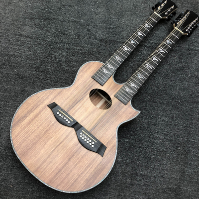 Chine Custom PS14dk style Ritchie Sambora modèle 6/12 cordes double cou guitare acoustique fournisseur