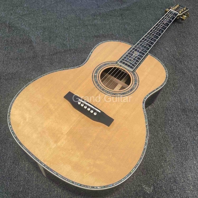 Chine AAAA fait à la main OOO forme tout Ébène massif bois acoustique guitare électrique fournisseur