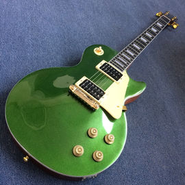 Chine Nouveau standard LP 1959 R9 guitare électrique, haut vert et ébène, un morceau de cou et du corps, livraison gratuite fournisseur