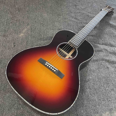 Chine Guitare acoustique personnalisée en bois de rose d'Inde orientale en couleur Sunburst fournisseur
