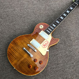 Chine Magasin sur mesure 1959 R9 tigre flamme LP guitare électrique fournisseur