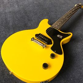 Chine Vente en gros et vente à chaud OEM studio guitare électrique couleur jaune un pick-up LP 1958 Junior guitare fournisseur