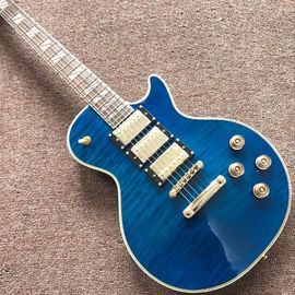 Chine Vente en gros et vente à chaud OEM Custom bleu LP superme guitare électrique fournisseur