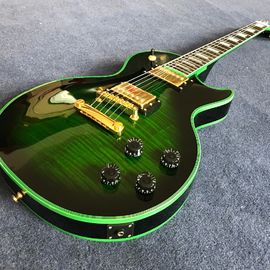 Chine Modèle de guitare électrique sur mesure en vert noir éclat vert fournisseur