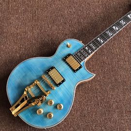 Chine La boutique personnalisée bleue haut standard superme JAZZ LP Guitare électrique instruments de musique fournisseur