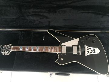 Chine Wash6 cordes anomalie signature modèle guitare électrique miroir pickguard grover tuner guitare personnalisée noir brillant fournisseur