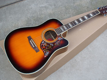 Chine Guitare acoustique J45 avec clavier en bois de rose, liant blanc, peut ajouter des pick-ups Fishman fournisseur