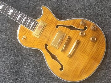 Chine Une guitare jazz personnalisée, une guitare électrique, un double trou en F. fournisseur