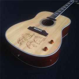 Chine Vente à chaud Guitare Acoustique Naturelle Guitare Acoustique avec un morceau de corps 20 échelle fournisseur
