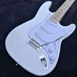 Chine Blanc Scalloped Fingerboard Yngwie Malmsteen Big Head double trémolo Guitare électrique fournisseur