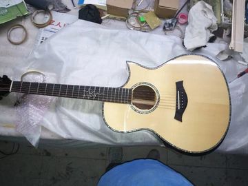 Chine AAAA Dreadnought corps personnaliser guitare coupée AAAA tout solide support de bras coupé unique guitare électrique acoustique fournisseur