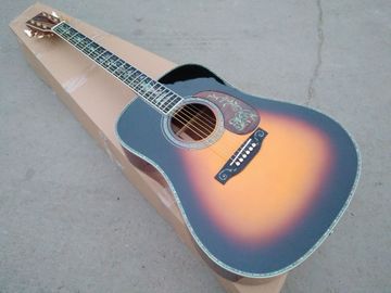 Chine 41&quot; AAAA tout solide cocobolo guitare acoustique personnalisée Hummingbird corps de haute qualité OEM Sunburst fancy guitare fournisseur