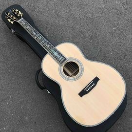 Chine Dispositif de haute qualité en épinette en ébalone ébano Fingerboard OOO Style Guitare acoustique en nature fournisseur