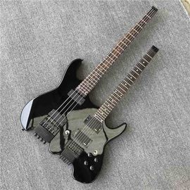 Chine Custom Classic Black Steinberg sans tête 4+6 cordes Bass électrique avec support Black Har fournisseur